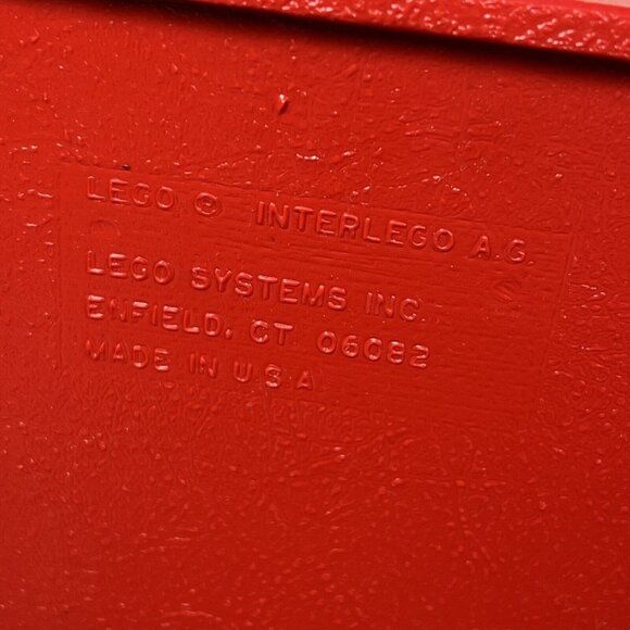 Vintage Red Lego Carry Case Storage Box Made in USA 17x9x5 - Picture 7 of 7